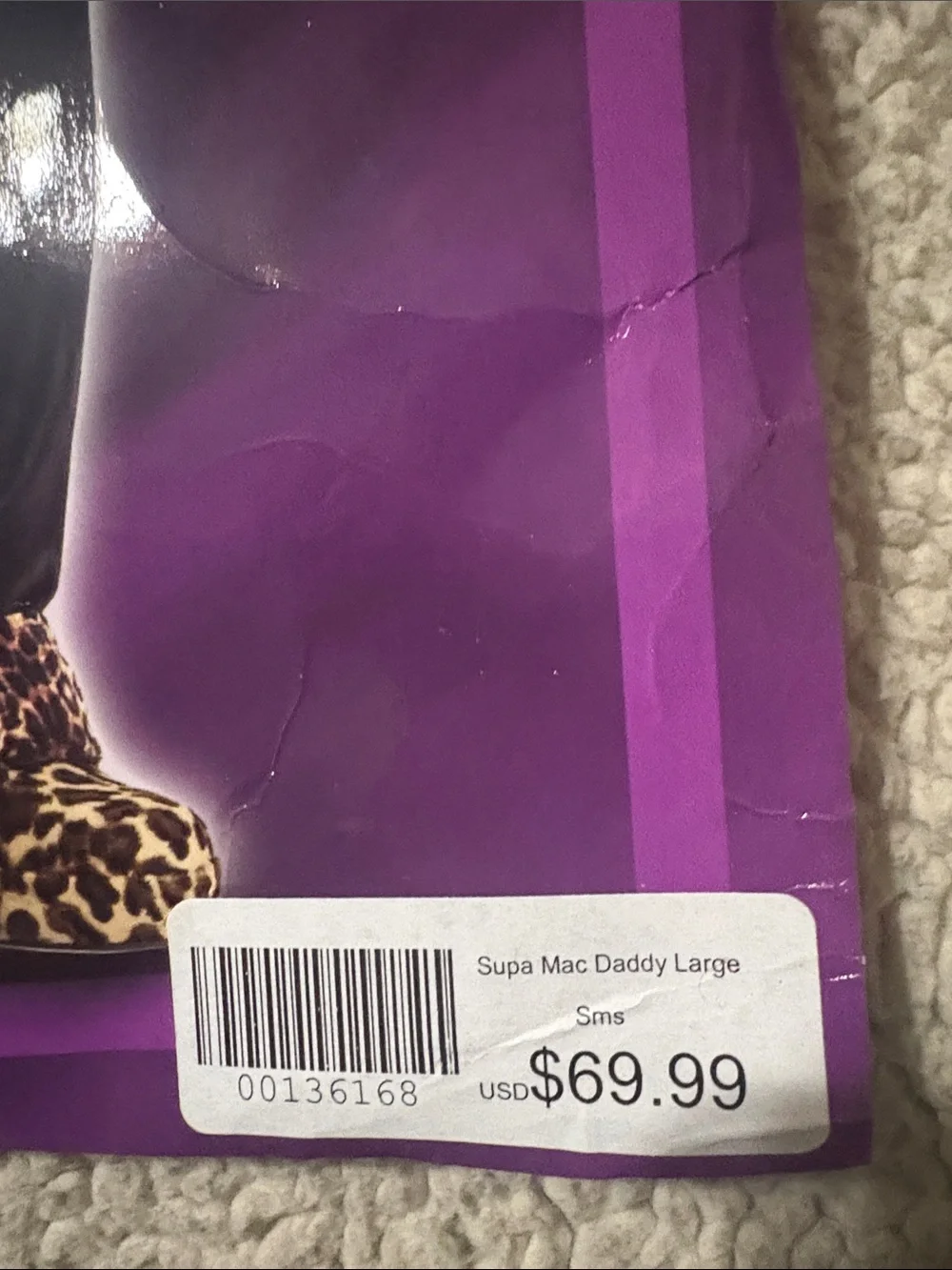 Spirit Supa Mac Daddy Adult Costume - Purple with Leopard Trim